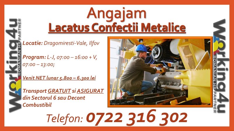 Lacatus confectii metalice.